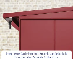 Ecostar Kaminholzregal Elegant-V Typ 2, purpurrot, mit Verstrebung