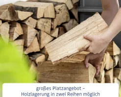Ecostar Kaminholzregal Elegant-V Typ 2, purpurrot, mit Verstrebung