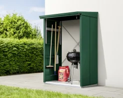 Ecostar Kaminholzregal Elegant-V Typ 1, moosgrün, mit Verstrebung
