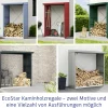 Ecostar Kaminholzregal Trend-V Typ 1, taubenblau, mit Verstrebung