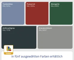 Ecostar Kaminholzregal Trend-V Typ 1, taubenblau, mit Verstrebung