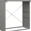 Ecostar Kaminholzregal Trend-V Typ 2, graualuminium, mit Verstrebung