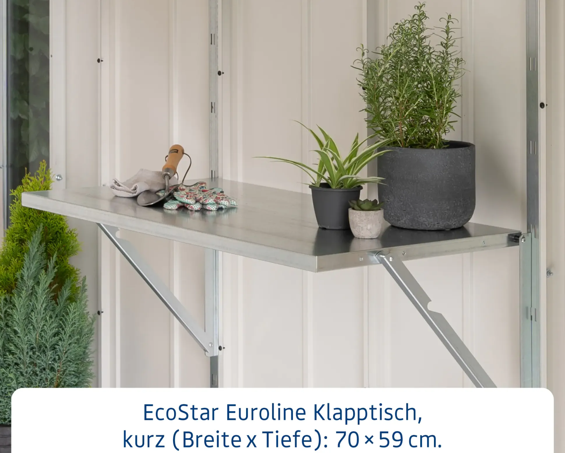 EcoStar Klapptisch 480 für Gerätehaus