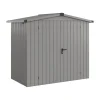 EcoStar Metallgerätehaus Euroline ESD3 aluminiumgrau 214 x 118 cm 2-flg.