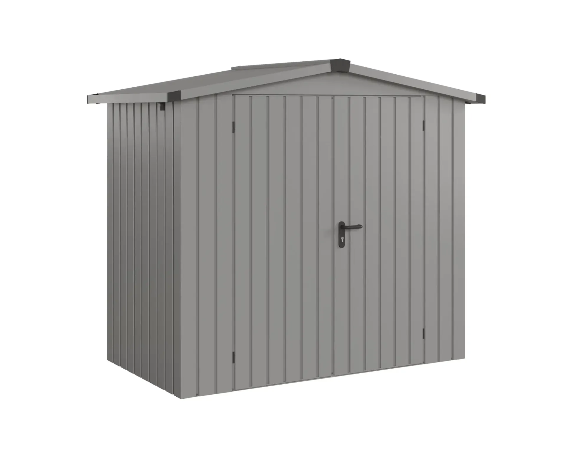 EcoStar Metallgerätehaus Euroline ESD3 aluminiumgrau 214 x 118 cm 2-flg.