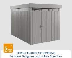 EcoStar Metallgerätehaus Euroline EFD7 LB graualuminium 214 x 310 cm 1-flg.