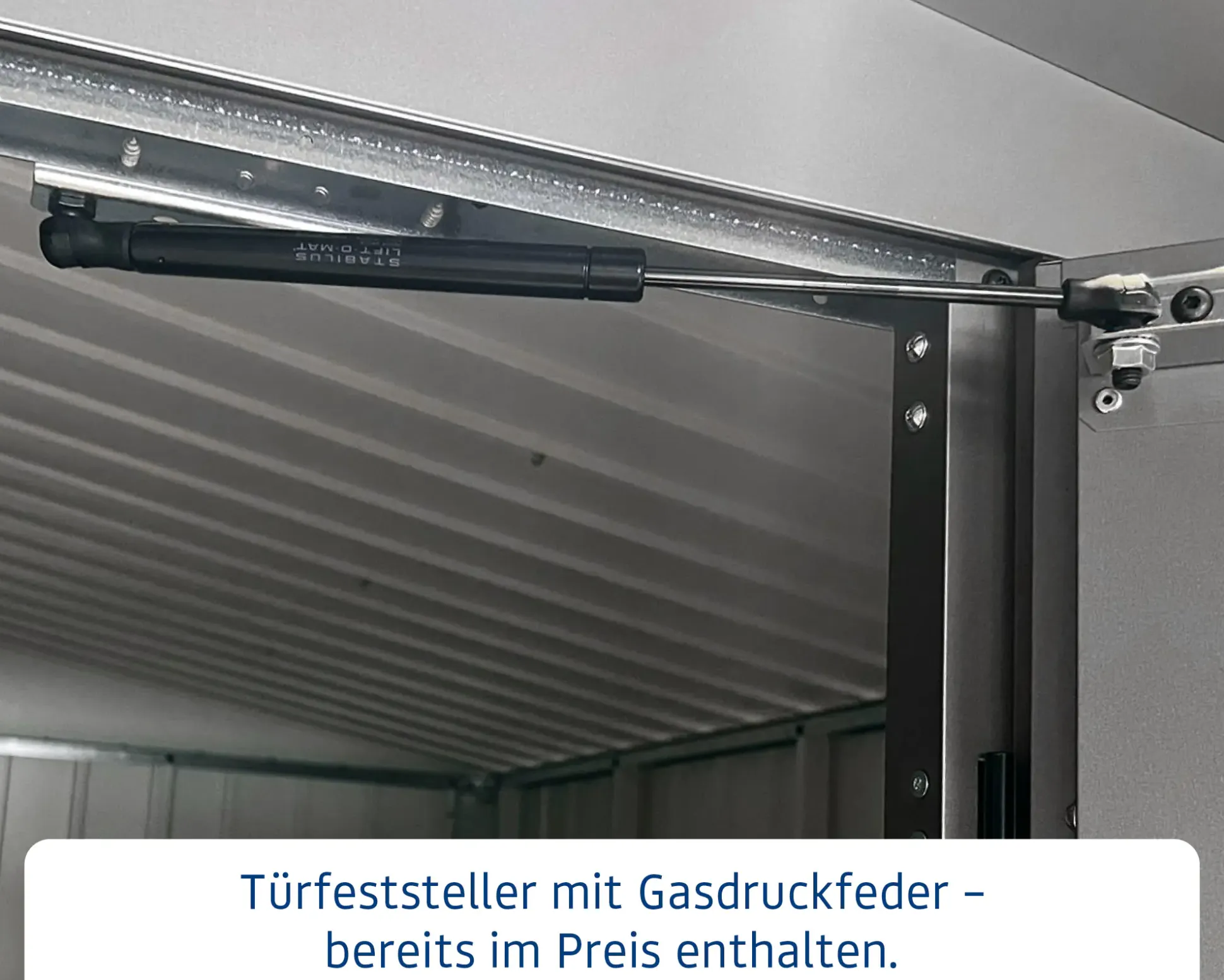 EcoStar Metallgerätehaus Euroline EFD7 LB graualuminium 214 x 310 cm 1-flg.