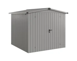 EcoStar Metallgerätehaus Euroline ESD5 aluminiumgrau 214 x 214 cm 2-flg.