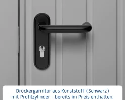 EcoStar Metallgerätehaus Euroline EFD14 LB graualuminium 310 x 310 cm 2-flg.