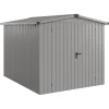 EcoStar Metallgerätehaus Euroline ESD6 aluminiumgrau 214 x 262 cm 2-flg.