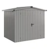 EcoStar Metallgerätehaus Euroline ESD4 aluminiumgrau 214 x 166 cm 2-flg.