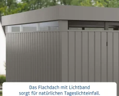 EcoStar Metallgerätehaus Euroline EFD10 LB graualuminium 262 x 262 cm 1-flg.