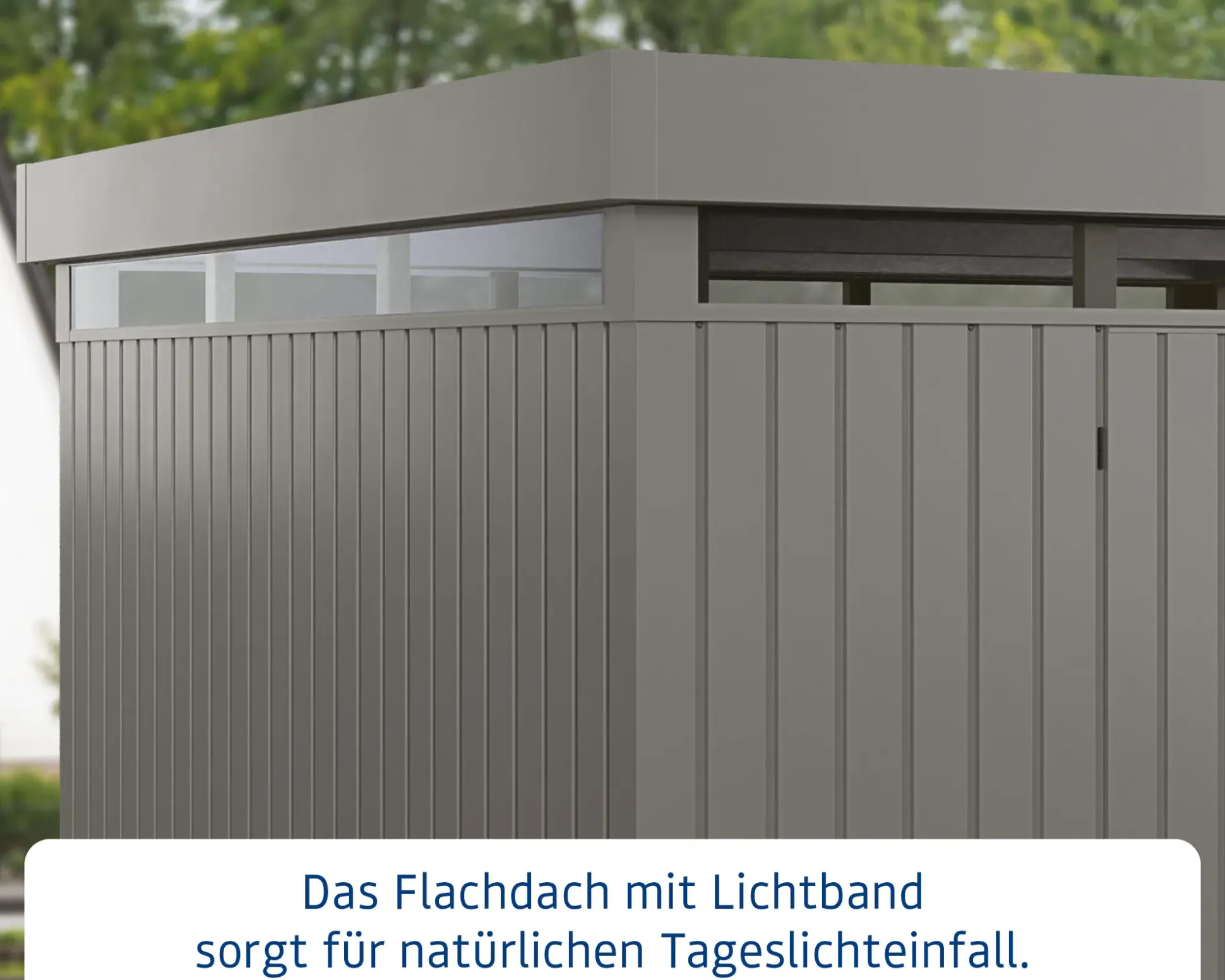 EcoStar Metallgerätehaus Euroline EFD10 LB graualuminium 262 x 262 cm 1-flg.