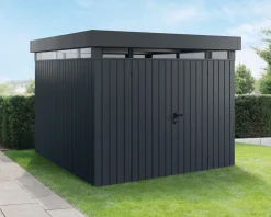 EcoStar Metallgerätehaus Euroline EFD10 LB anthrazit 262 x 262 cm 2-flg.