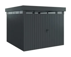 EcoStar Metallgerätehaus Euroline EFD10 LB anthrazit 262 x 262 cm 2-flg.