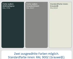 EcoStar Metallgerätehaus Euroline EFD10 LB anthrazit 262 x 262 cm 1-flg.