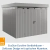 EcoStar Metallgerätehaus Euroline EFD10 LB graualuminium 262 x 262 cm 2-flg.