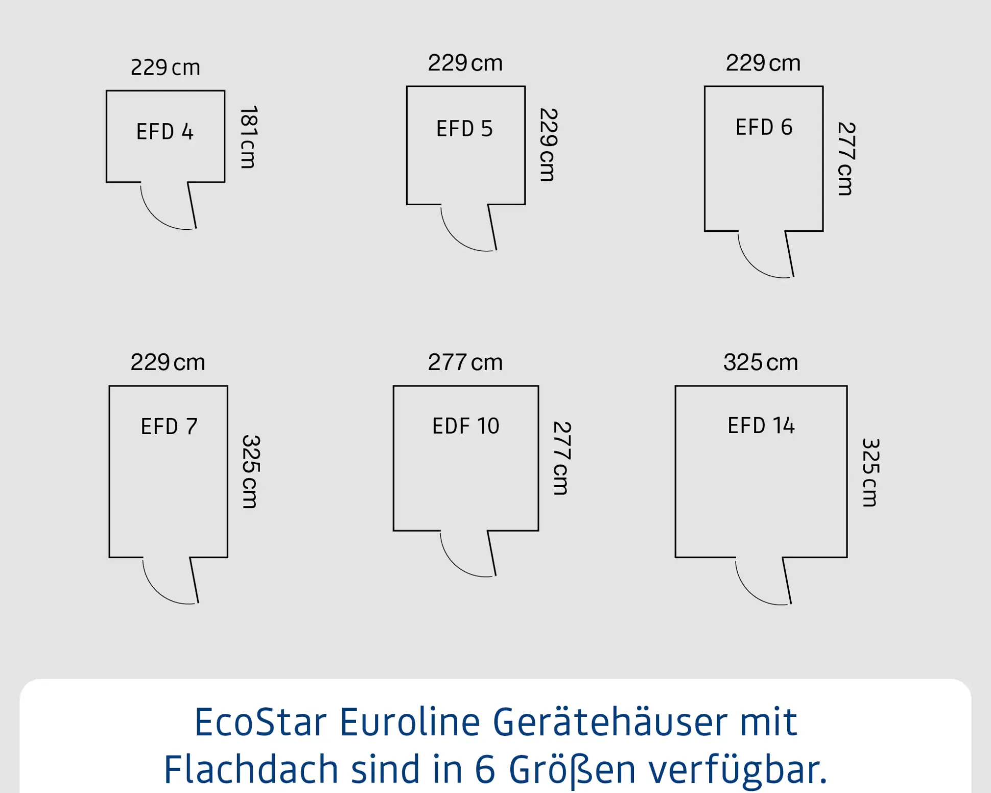 EcoStar Metallgerätehaus Euroline EFD10 LB graualuminium 262 x 262 cm 2-flg.