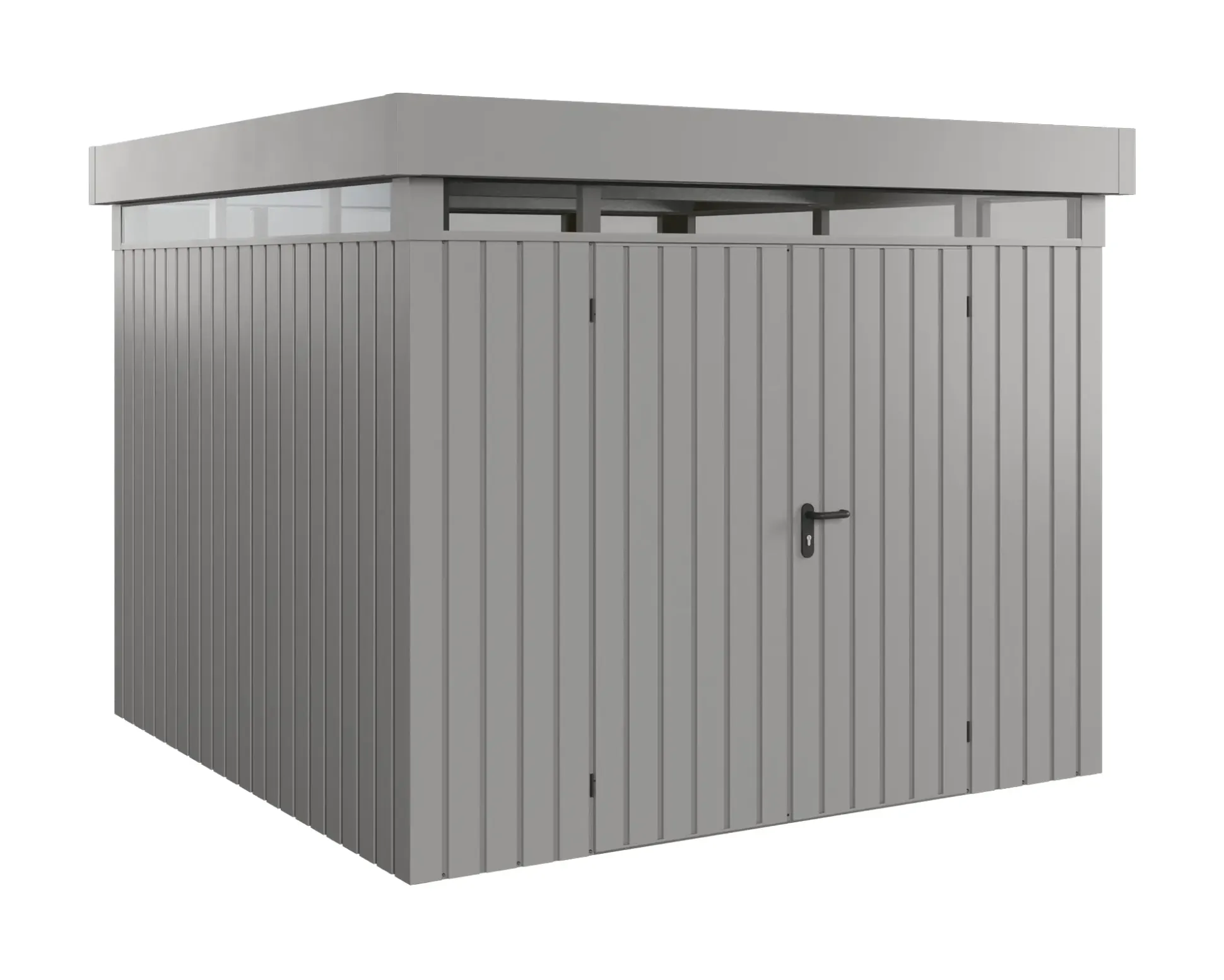 EcoStar Metallgerätehaus Euroline EFD10 LB graualuminium 262 x 262 cm 2-flg.