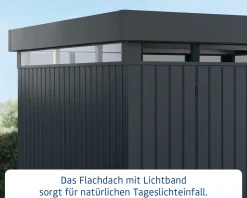 EcoStar Metallgerätehaus Euroline EFD14 LB anthrazit 310 x 310 cm 2-flg.