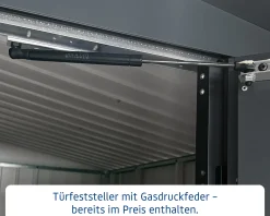 EcoStar Metallgerätehaus Euroline EFD14 LB anthrazit 310 x 310 cm 2-flg.
