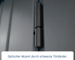 EcoStar Metallgerätehaus Euroline EFD14 LB anthrazit 310 x 310 cm 2-flg.
