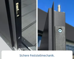 EcoStar Metallgerätehaus Euroline EFD14 LB anthrazit 310 x 310 cm 2-flg.