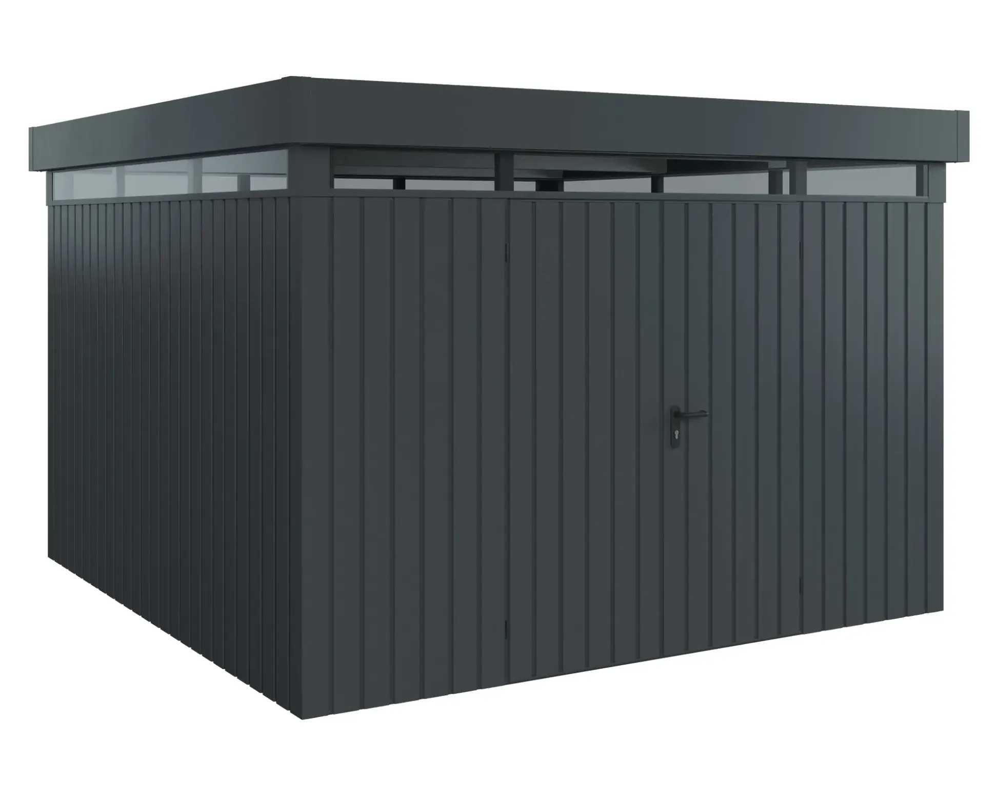 EcoStar Metallgerätehaus Euroline EFD14 LB anthrazit 310 x 310 cm 2-flg.