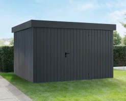 EcoStar Metallgerätehaus Euroline EFD14 anthrazit 310 x 310 cm 1-flg.