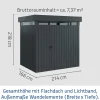 EcoStar Metallgerätehaus Euroline EFD4 LB anthrazit 214 x 166 cm 1-flg.