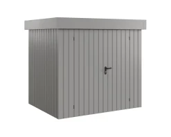 EcoStar Metallgerätehaus Euroline EFD4 aluminiumgrau 214 x 166 cm 2-flg.