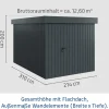 EcoStar Metallgerätehaus Euroline EFD7 anthrazit 214 x 310 cm 1-flg.
