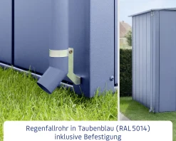 EcoStar Regenfallrohr RAL5014 (Taubenblau)