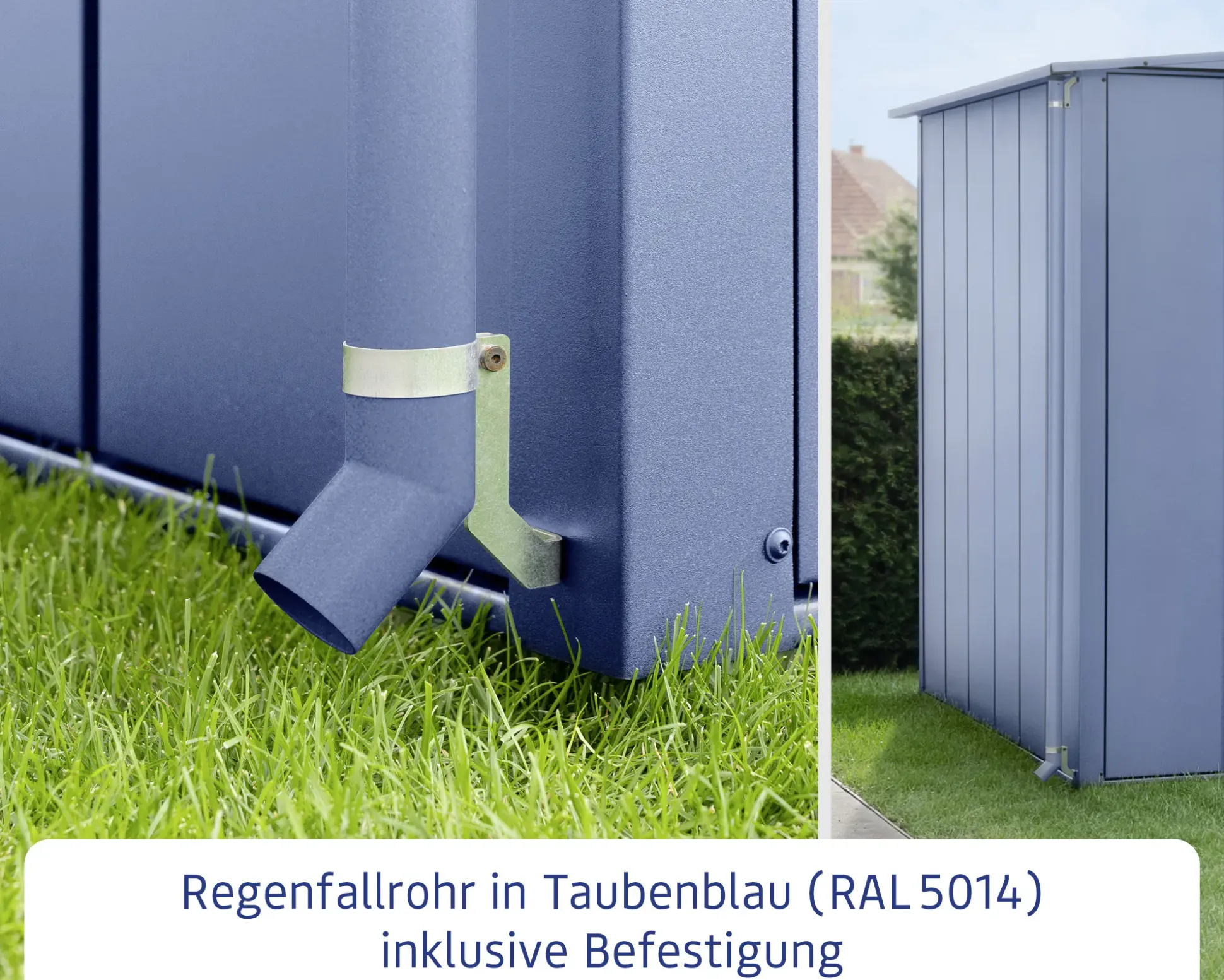 EcoStar Regenfallrohr RAL5014 (Taubenblau)