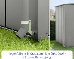 EcoStar Regenfallrohr RAL9007 (Graualu.)