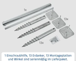 EcoStar Schraubfundament mit 13 Schrauben