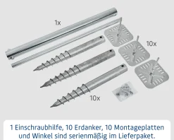 EcoStar Schraubfundament mit 10 Schrauben