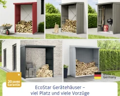 EcoStar Unterkonstruktion für Riffelblech Typ 2 für Kaminholzregal