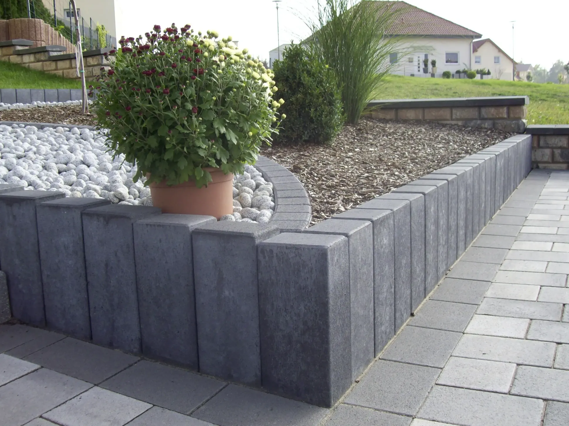 EHL Palisade Rechteck 60 x 17 x 12 cm anthrazit