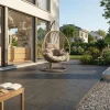 EHL Terrassenplatte Mesafino 40 x 40 x 4 cm basalt geflammt