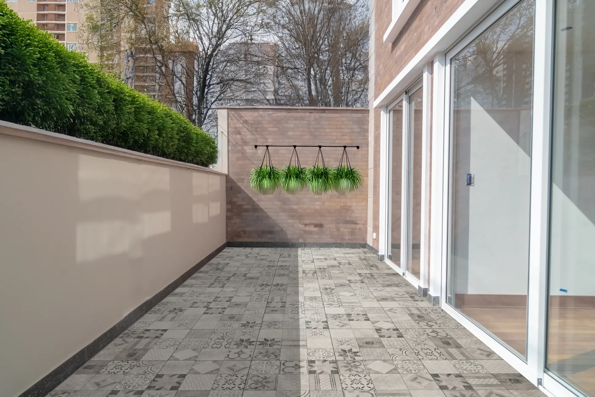 EHL Terrassenplatte Mosaik 60 x 60 x 4 cm grau anthrazit