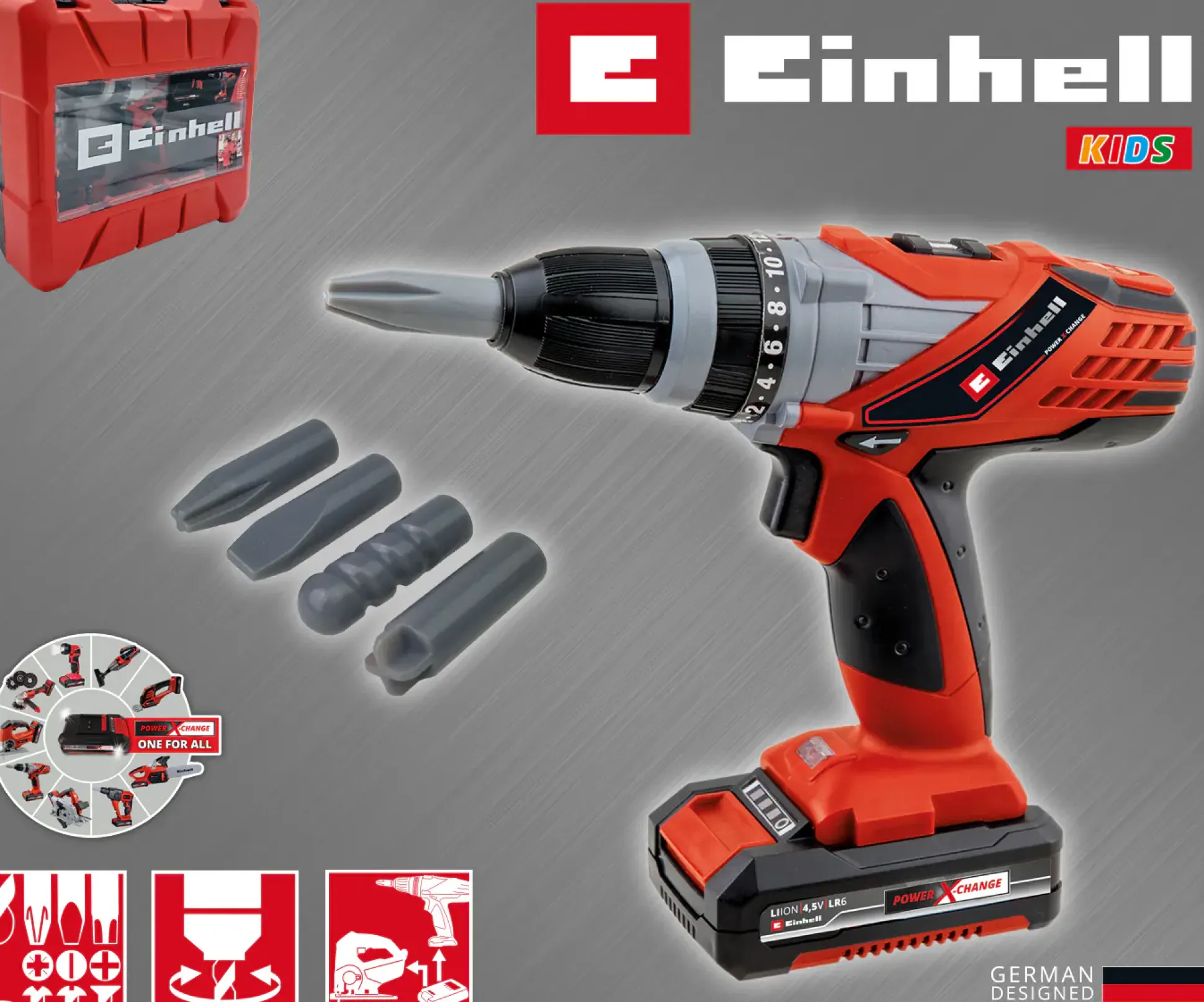 Einhell Kids Kinder-Akkubohrschrauber mit Koffer