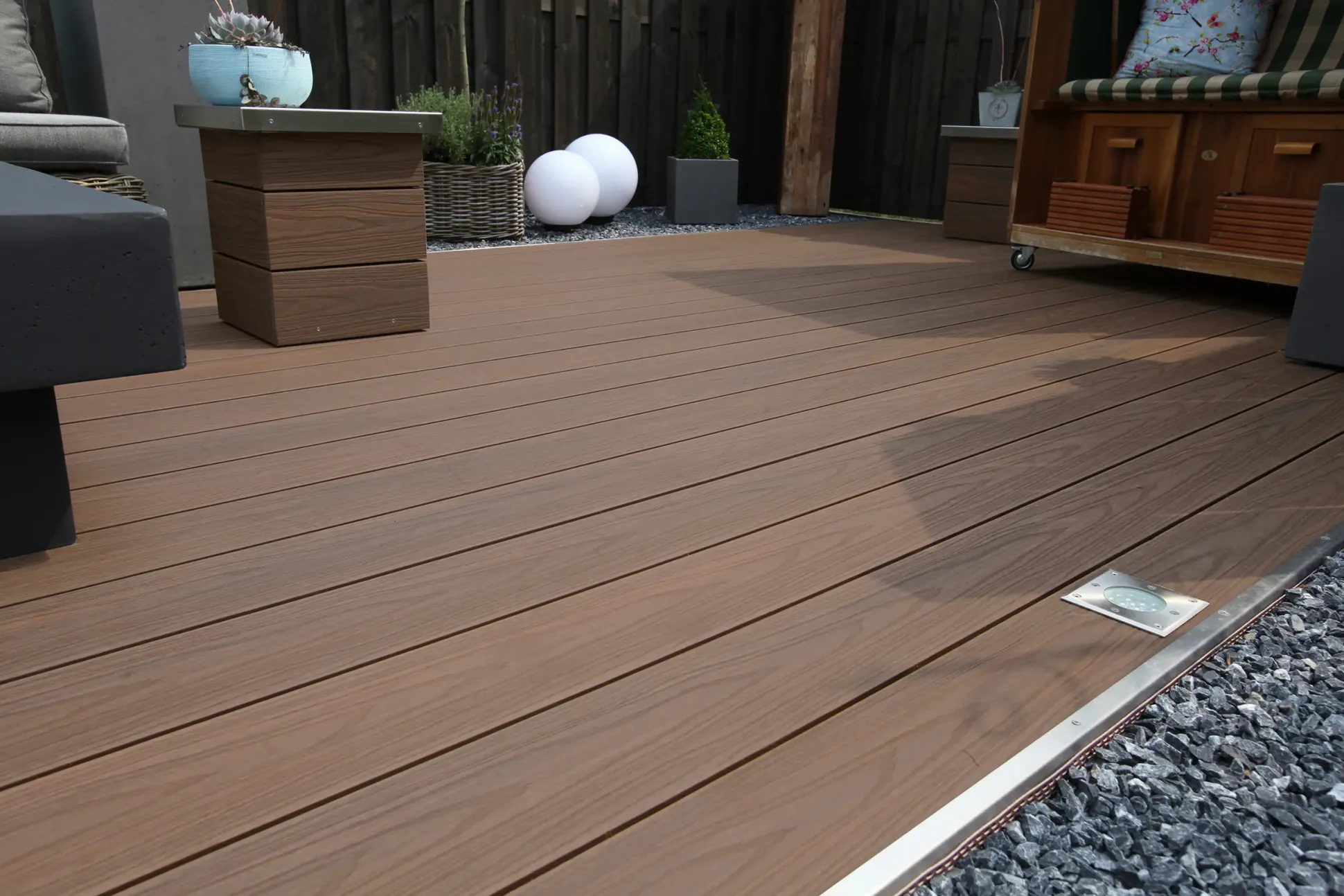 elephant Terrassendiele WPC 300 x 14 x 2,5 cm BiColor braun / grau