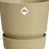 Elho Übertopf Greenville mit integrierten Wasserbehälter Kunststoff beige Ø 39 x 37 cm