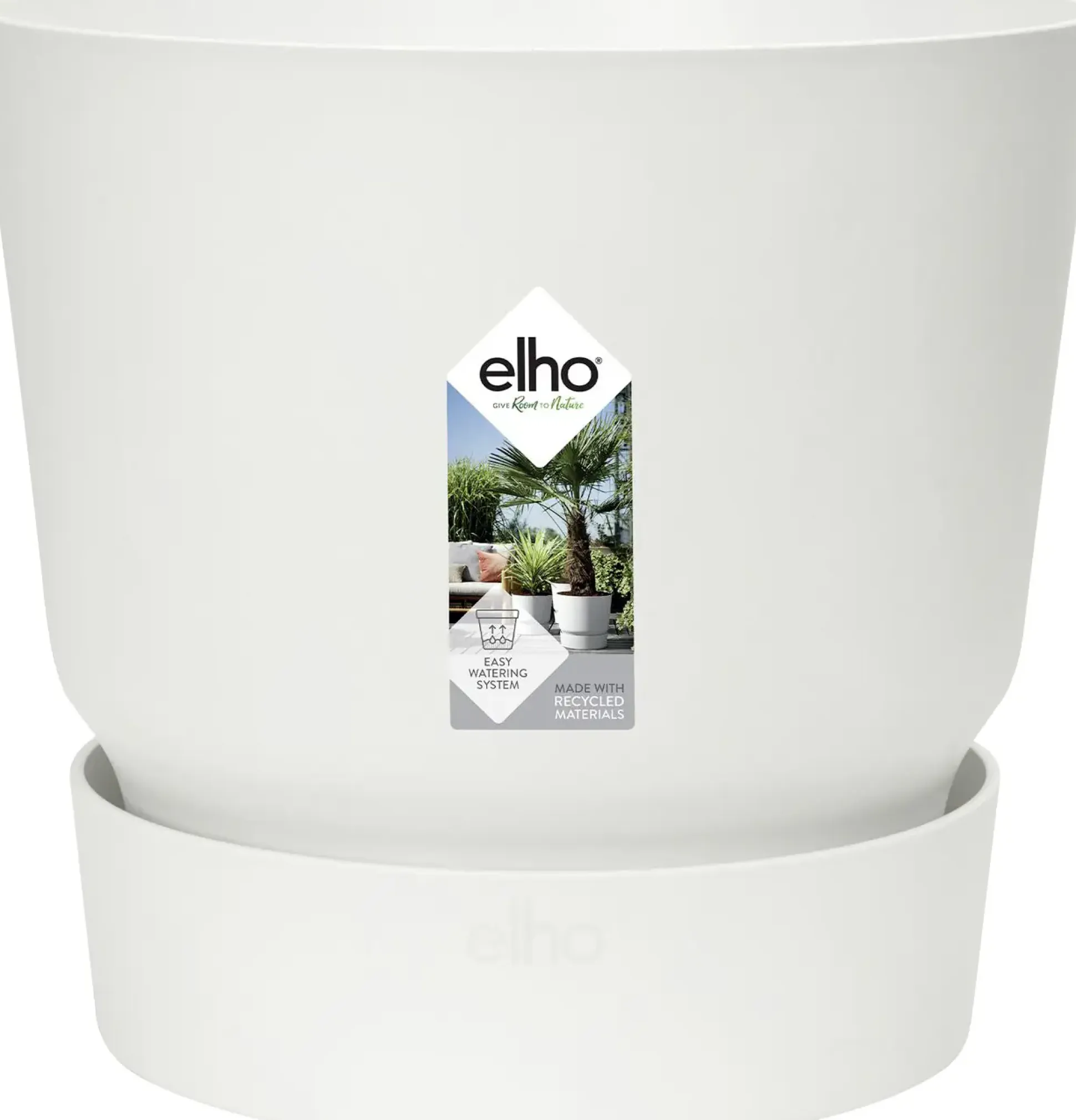 Elho Pflanztopf Greenville Ø 25 x 23 cm weiß