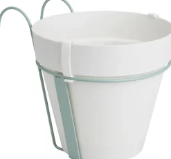 Elho Pflanztopf Loft Urban mit Balkonhalter Ø 20 x 20 cm weiß
