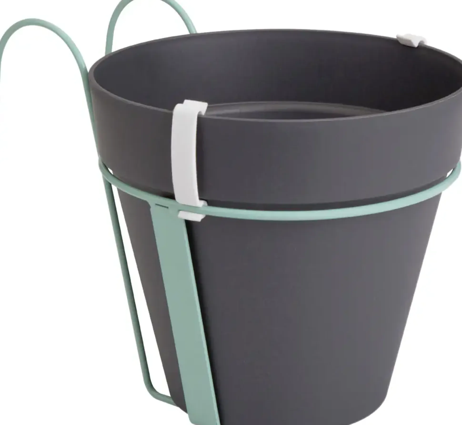 Elho Pflanztopf Loft Urban mit Balkonhalter Ø 20 x 20 cm anthrazit