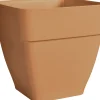 Elho Pflanztopf Vibia Quadrat 28,8 x 28,8 x 28,2 cm terra