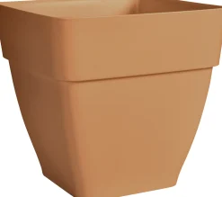 Elho Pflanztopf Vibia Quadrat 28,8 x 28,8 x 28,2 cm terra