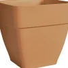 Elho Pflanztopf Vibia Quadrat 36,4 x 36,4 x 35,6 cm terra